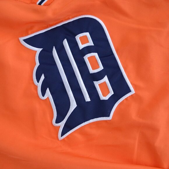 Detroit Tigers Giii Sports By Carl Banks MLB Orange Windbreaker Pullover Jacket - Picture 11 of 11